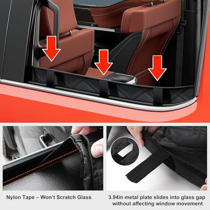 Dog Car Door Protector – 20% Larger Design for Trucks & Large SUVs, 2 Packs PU Material Thickened Waterproof Door Panel Covers, Protects Doors from Dog Scratching - size: Premium PU [Fit for Large SUV and Trucks]
