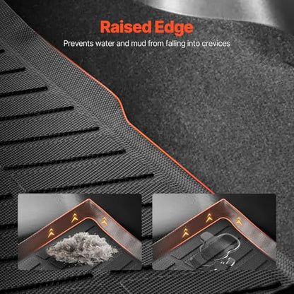 VEVOR Cargo Mat Compatible with Tesla Model Y 2020-2024, Precise Fit Trunk Mat for SUVs, TPE Trunk Protector Replacement, Black (1PCS) - style: Tesla Model Y 2020-2024