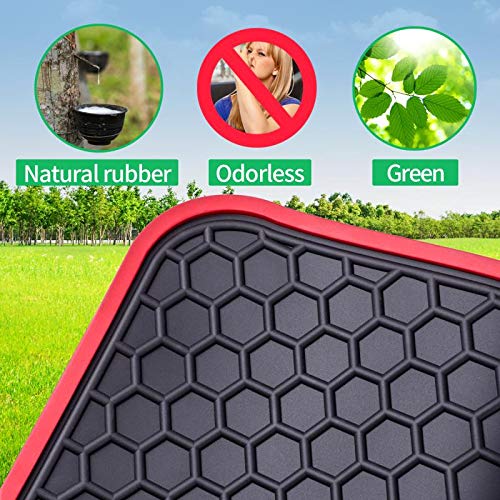 Ucaskin Car Floor Mats Custom Fit for Chevrolet Chevy Malibu 2025 2024 2023 2022 2021 2020 2019 2018 2017 2016 Odorless Washable Rubber Heavy Duty Anti-Slip All Weather Car Floor Liner-Black