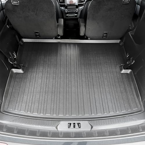 Premium Cargo Liner for Ford Explorer 2020-2025 Behind 2nd Row - 100% Protection - Custom Fit Car Trunk Mat - Easy-to-Wash & All-Season Black Cargo Mat - 3D Shaped Laser Measured Trunk Liners