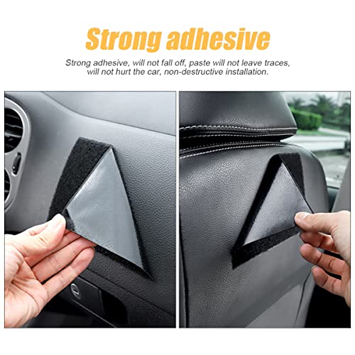 Car Seat Side Pocket Organizer, PU Leather Mini Storage Bag for Auto Door Window Console, Pen Phone Holder Tray Pouch Vehicle Seat Gap Filler for Organize Document, Registration, Notepad (Black)