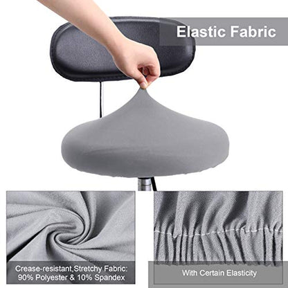 Tatuo Round Bar Stool Seat Covers Washable Stool Cushion Slipcover Elastic Bar Chair Covers for 14-17 Inch Chair (Gray, 4 Pieces) - color: Grey