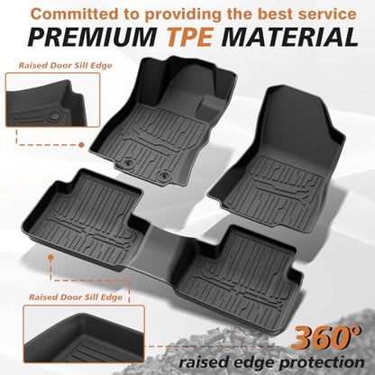 TripleAliners Floor Mats 1st & 2nd Row Compatible with 2025 2026 Subaru Forester Accessories TPE All-Weather Protection Floor Liner Anti Slip (Won't Fit Hybrid) - size: Forester | 2025+