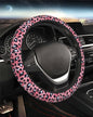 Steering Wheel Cover Accessories Neoprene Cover, Breathable Non-Slip Easy to Install Suitable for Women Men, 14.5-15.5 Inch for Car SUV Van Truck Universal - Pink Small Panther - color: Pink Small Panther