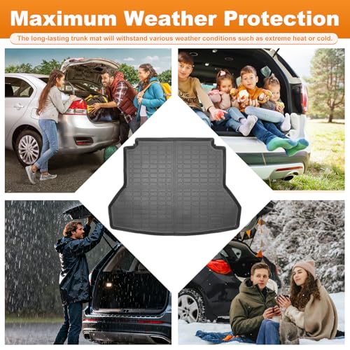 Trunk Liner for 2017-2020 Hyundai Elantra 3D Custom Fit All-Weather TPE Material Waterproof Car Cargo Liner Mat, Black - color: 2017-2020 Hyundai Elantra
