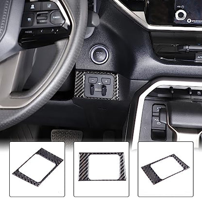 Car Center Control Brake Gain Switch Decorative Frame Sticker Compatible with Toyota Tundra/Sequoia 2022-2024 Real Carbon Fiber Brake Gain Switch Panel Protect Cover Trim Sticker Interior Accessories - size: Brake Gain Switch Trim Frame Sticker