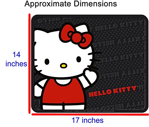 Plasticolor Rear Seat Utility Rubber car Truck SUV Floor Mats - Hello Kitty Sanrio Waving - Pair
