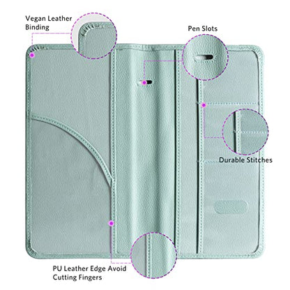 CoBak Car Registration and Insurance Holder - Vehicle Glove Box Car Organizer,Auto Truck Comparment Accessories Case with Magnetic Closure for Essential Document,Driver License,Cards - color: L-Sage