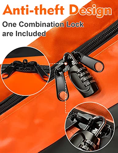 FIVKLEMNZ 21 Cubic Car Rooftop Cargo Carrier Roof Bag Waterproof for All Top of Vehicle with/Without Rack Includes Topper Anti-Slip Mat + Reinforced Straps + 6 Door Hooks + Luggage Lock - size: 21 Cubic Feet