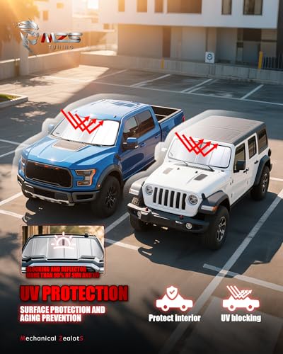 MZS Windshield Sun Shade Compatible with RX350 RX450H 2010-2015, Foldable Car Front Window Sunshade with Storage Pouch, Sun Visor Shield for Interior Protector - size: RX350 / RX450H 2010-2015