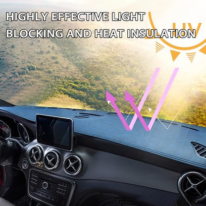 Car Dashboard Cover Mat for Dodge Journey 2013 2014 2015 2016, Sun Protection Dash Cover, Anti-Glare Dashboard Pad Non-Slip Dash Protector,A Black
