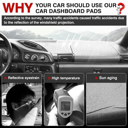 Autorder Dashboard Cover Mat for 1993 1994 1995 1996 Chevrolet Camaro Accessories Dash Cover Upgrade Velvet Dash Mat Sunshade Glare UV Rays Protector - size: 1993-1996 Camaro