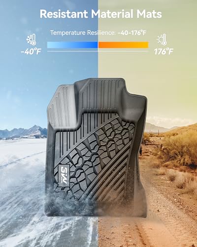 3W Floor Mats Fit for 2017-2026 Jeep Compass, TPE All Weather Custom Fit First and Second Rows Full Set Car Mats, Black - size: Jeep Compass 2017-2026 Floor Mats