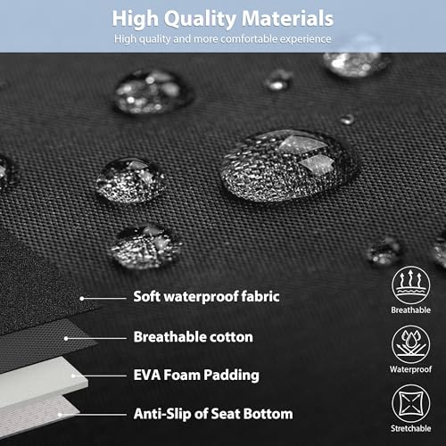 CAR PASS Waterproof Car Seat Covers Full Sets, Universal Fit Seat Covers for Cars, EVA Neoprene Seat Cover Set Full Sets, Interior Covers for Auto SUV,Vans,sedans, Trucks,(Black and Gray) - color: Black and Gray Full Sets