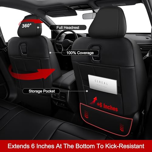 TTX LIGHTING Car Seat Covers for Ford Mustang 2015-2025 Seat Covers Waterproof Full Seat Covers Breathable Faux Leather Custom Fit Car Protector Cushion Ford Mustang Accessories - size: 18.Mustang 2015-2025 Only 2PCS Front