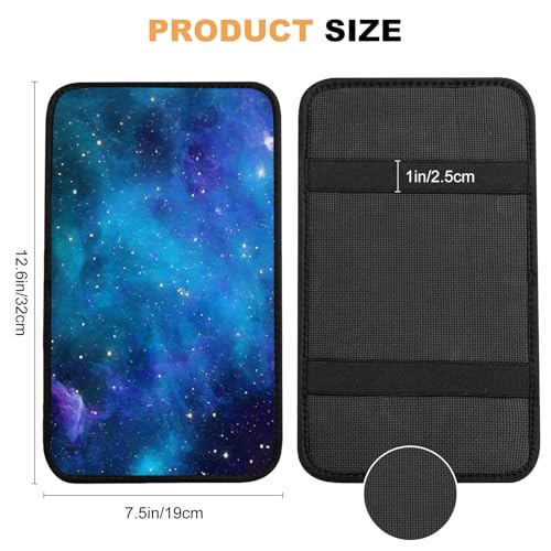 Car Center Console Cover,Nebula Galaxy Auto Center Console Pad,Armrest Cover Protector for Vehicle SUV Truck Car - color: Nebula Galaxy