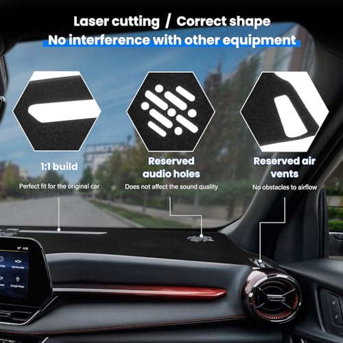 Dash Cover Mat Compatible with Chevy Equinox 2025(Not fit for EV) Car Interior Dashboard Cover Mat Nonslip Dashmat Sunshade Glare UV Rays Protector Accessories Custom Fit - size: Compatible with Chevy Equinox 2025(Not fit for EV)