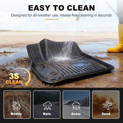 AOMSAZTO Floor Mats & Cargo Liner for 2019-2025 2026 Chevy Blazer (Not for EV) - 1st & 2nd Row All Weather Protection Floor Liners Waterproof Car Trunk Mat for Chevrolet Blazer