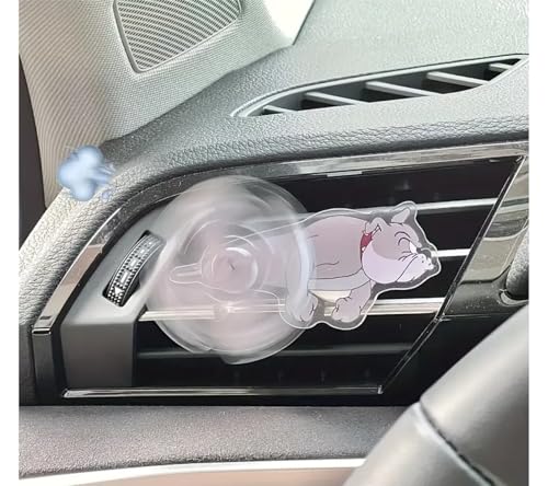 Jerry Car Air Vent Clip – Cute Spinners Jerry and Mouse Design, Moving with Air Flow – Car Interior Decoration for Women & Men (3PCS)