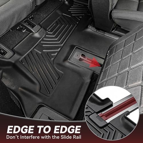 YITAMOTOR Floor Mats Fit for Hyundai Palisade 2020-2025 7/8 Seats, TPE All Weather Car Protection Floor Liners Palisade Accessories, 1st & 2nd & 3rd Row & Backrest Mat & Cargo Liner, Black - style: 2020-2025 Palisade Full Set