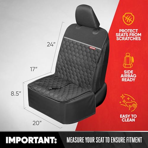 Motor Trend Dog Car Seat - 2 in 1 Waterproof Foldable Bucket Style Truck Dog Booster for Medium Size and Small Dogs – Pet Car Protector & Pet Anxiety Seat - Universal Fit for Cars, Trucks, & SUV - style: Single Seat Cover