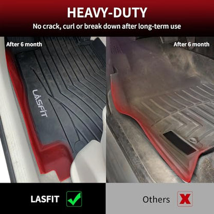 LASFIT Floor Mats for Mercedes Benz E Class 2017-2023 E300 / E350 / E400 / E450/ E43 AMG / E53 AMG / E63 AMG S (Fit Sedan & Wagon Only), All Weather TPE Floor Liners for E Class, 1st & 2nd Row - size: For Benz E Class 2017-2023 Sedan & Wagon