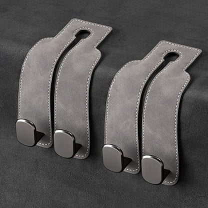 Amelity Universal Car Headrest Hooks, Women’s Car Interior Accessories for Purses Handbags Grocery & Backpacks, Gray 2 Pack