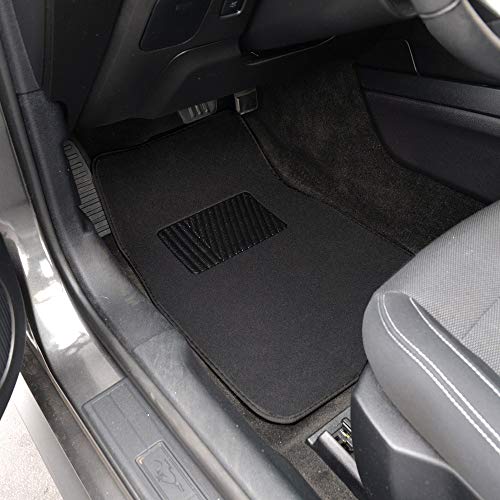 BDK MT-120-CC Interlock Car Floor Mats-Secure No-Slip Technology for Automotive Interiors Inter-Locking Carpet, 4 Piece, Charcoal - color: Charcoal