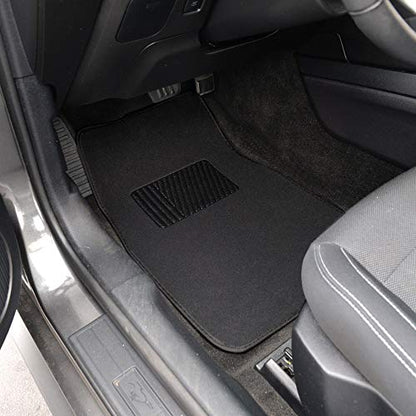 Motor Trend Premium Inter-Lock Backing Carpet Car Floor Mats - Front & Rear, Thick & Durable Auto Protection, Fits Most Cars Truck SUV Coupe Sedan - color: Charcoal