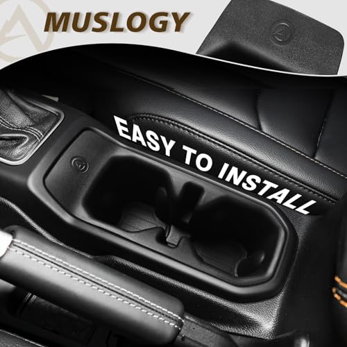 Muslogy Center Console Cup Holder Inserts Compatible with 2018-2024 2025 Jeep Wrangler(JL/JLU) & Gladiator(JT) Accessories Middle Console Drink Holder TPE Organizer Non-Slip Drink Stopper - size: 2018-2025 Wrangler JL JLU & Gladiator JT