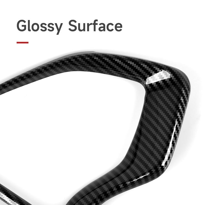 Dashboard Instrument Panel Decals for Honda Civic 2016 2017 2018 2019 2020 2021 10th Gen Accessories ABS Carbon Fiber Interior Stickers - color: Dashboard Trim