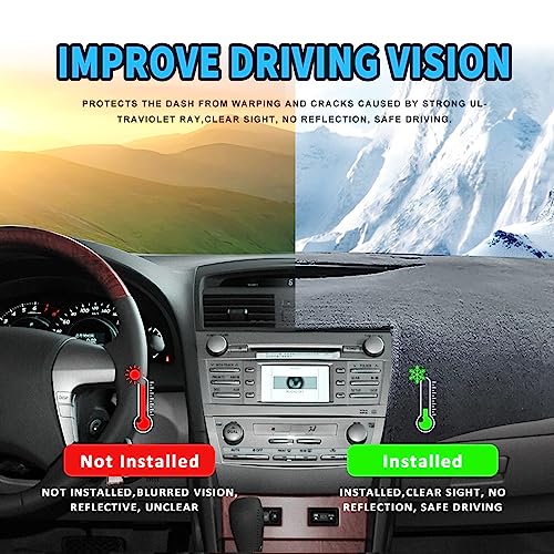POSAID for Toyota Camry Dash Cover 2011 2010 2009 2008 2007 Dashboard Cover Mat Custom Fit Toyota Camry 2011-2007,Gray - color: 07-11Gray, size: 2007-2011