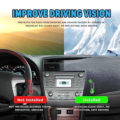 POSAID for Toyota Camry Dash Cover 2011 2010 2009 2008 2007 Dashboard Cover Mat Custom Fit Toyota Camry 2011-2007,Gray - color: 07-11Gray, size: 2007-2011