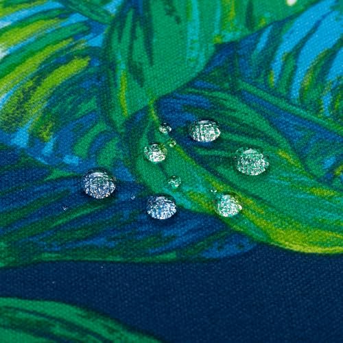 Magpie Fabrics Patio Bench Loveseat Cushion Covers (Replacement Cover only, No Insert!), Waterproof Fade Resistant Swing Cushion Slipcover with Ties(48x18x3 Inch, Green Lagoon Leaves) - color: A Green Lagoon Leaves, size: 48x18x3 Inch (1 Count)