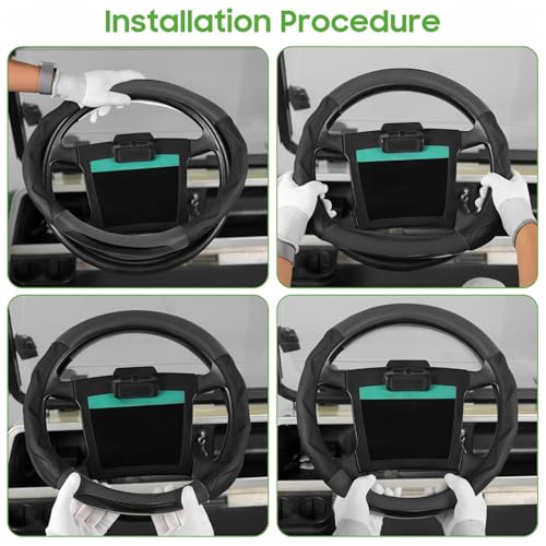 10L0L Golf Cart Steering Wheel Cover for Yamaha, Club Car DS & Precedent 1981-up, 14 Inch Black - color: Black