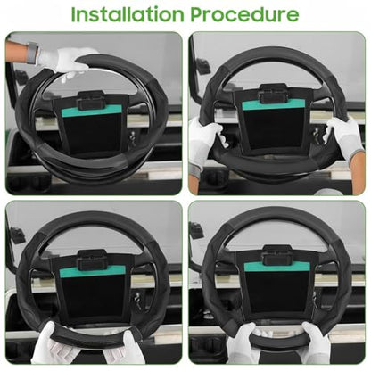 10L0L Golf Cart Steering Wheel Cover for Yamaha, Club Car DS & Precedent 1981-up, 14 Inch Black - color: Black