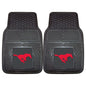 FANMATS 13010 SMU Mustangs 2-Piece Heavy Duty Vinyl Car Mat Set - 17" x 27", Front Row Floor Mats, All Weather Protection, Universal Fit, Deep Resevoir Design