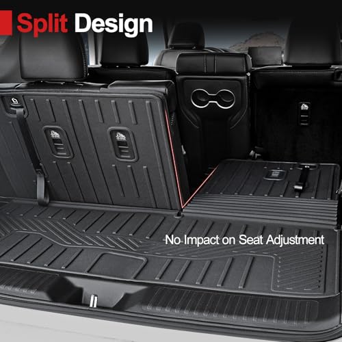 Cargo Mat for Honda Pilot 2023-2025 2026, All Weather TPE Cargo Liner with Backrest Mat Interior Protection for Honda Pilot TrailSport Touring Elite EXL Black Edition Accessories - size: for 2023-2026 Honda Pilot Cargo Mats