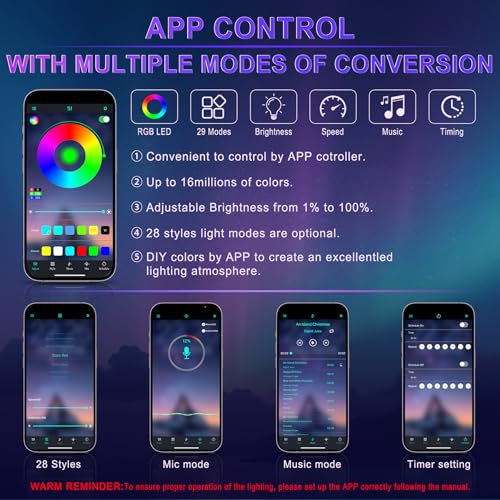 Smart Car LED Interior Lights with USB Port, LED Strip Fiber Optic Lights, Wireless App Control, Sync to Music, Car Accessories Gifts for Women and Men - size: 1 in 1- App Control