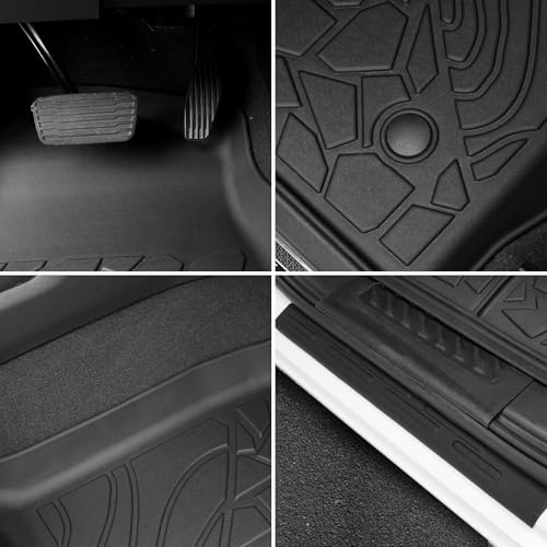 Floor Mats for 2014-2019 Chevy Silverado & GMC Sierra 1500 (Only 19 LD ), for 2015-2019 Silverado/Sierra 2500/3500, Crew Cab Bucket Seat Only, TPE All Weather Durable Mats - size: 2014-2019 | For Chevy Silverado/GMC Sierra