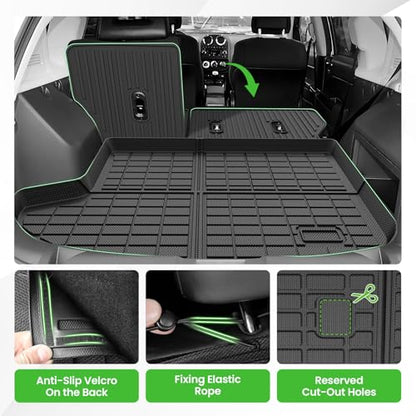 Cargo Liner for Jeep Compass/Patriot 2007-2016 & 2007-2012 Dodge Caliber, All Weather Cargo Mats for Compass Accessories, Heavy Duty TPE Trunk Mat, Car Accessories - size: 1)Jeep Compass 07-16