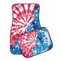 Car Mat Universal Fit 4-Piece Set Car Floor Mats Auto Front & Rear Floor Carpets for SUV Sedan Van, Tie Dye American Flag - color: Tie Dye American Flag
