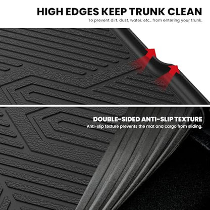 LASFIT Cargo Mat & Backrest Mats Seat Protector for BMW X3 2025 2026, Custom Fit 100% TPE All Weather Protection Car Liner for BMW X3 30 xDrive M50 xDrive Trunk Mats, Black - size: 2) X3 2025-2026 | Cargo Mat