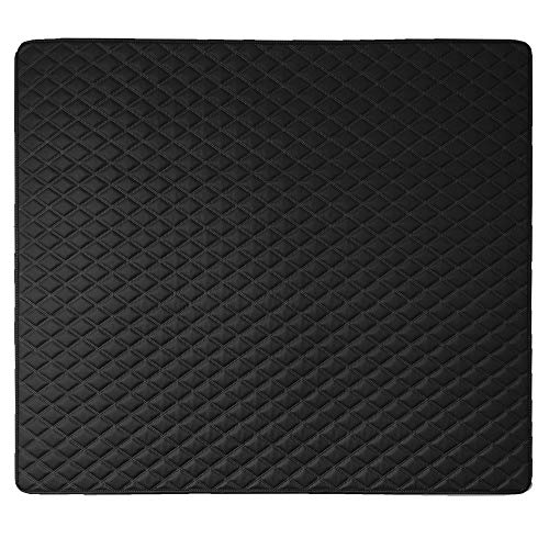 FH Group F16501BLACK-46 Deluxe Heavy Duty Faux Leather Diamond Pattern Multi-Purpose Black Automotive Cargo Liner fits most Cars, SUVs, and Trucks, 46 inches - color: Black, size: 40 x 46 Inches