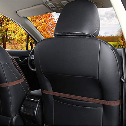 Wood Beaded Comfort Seat Cover with Cooling Ventilated Mesh Lumbar Back Brace Massage Support Cushion for Car Seat Chair - color: Coffee