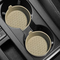 4 Packs Silicone Car Cup Holder Coasters,Car Coasters for Cup Holders,Universal Removabl Vehicle Cup Holder Coasters for Most Cars, Trucks, RVs (Beige) - color: Beige