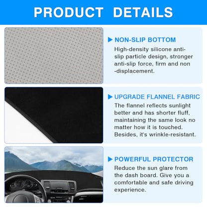 Autorder Dashboard Cover Mat for Legacy/Outback 2005-2009 Accessories Dash Cover Upgrade Flannel Dash Mat Sunshade Glare UV Rays Protector - size: 2005-2009 Legacy/Outback