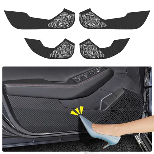 Car Door Anti Kick Pad for Honda Accord 2023 2024 2025 2026 Hybrid Accessories Carbon Fiber Style Leather Sticker Door Sill Protector Cover Edge Guard Side Mat Interior Decoration Dirty Stickers