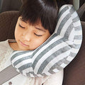 Kids Car Seat Travel Neck Pillow Soft Neck Support Cushion Car Seat Belt Cover Cushion Pillow Car Seatbelt Shoulder Pad Head Neck Support Pillow Seat Strap Pillow for Car Airplane Pushchair Travel - color: Gray Strips