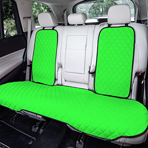 FH Group Car Seat Cushion Neosupreme Automotive Seat Cushions - Universal Fit, Rear Car Seat Cushion, Car Seat Cushions with Non-Slip Silicone Backing for SUV, Sedan, Van Rear Set Green - color: Green, style: Rear Bench
